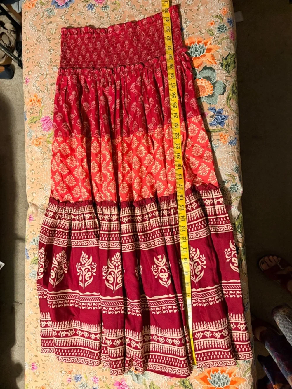 Raga crop top and tiered skirt set size small